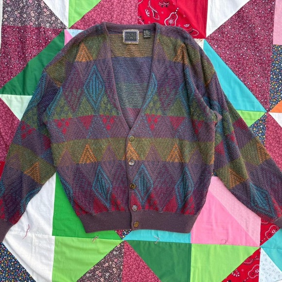 Paolo Conti Other - Paolo Conti Multicolored wool blend vintage cardigan
